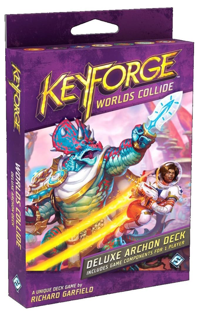 Fantasy Flight Games KeyForge Worlds Collide Deluxe Deck Expansion | Fast-Paced Card Came | Strategy Game for Adults and Teens | Ages 14+ | 2 Players | Average Playtime 45 Minutes | Made by Fantasy Flight Games - Image 1